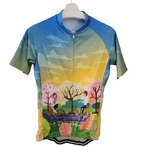 Weimostar Men's Cycling Jersey MTB Clothing Bike Shirt Top Large